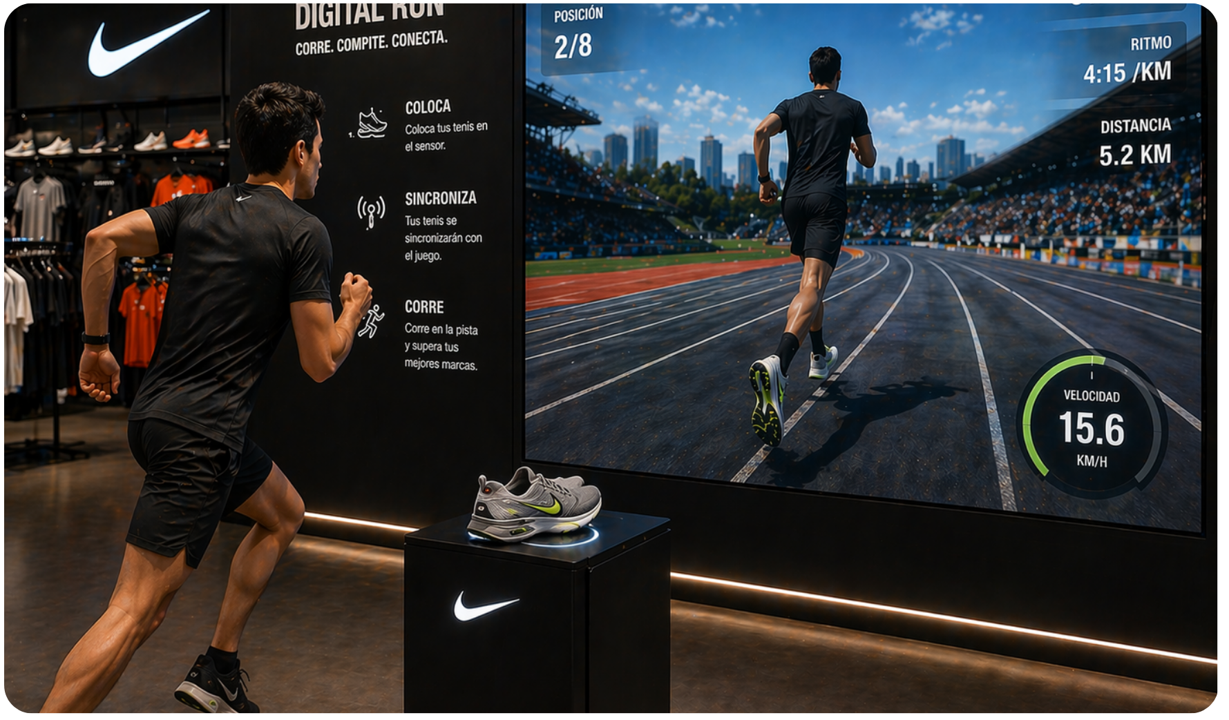 Activación de marca nike, conoce el potencial de tu tenis para correr