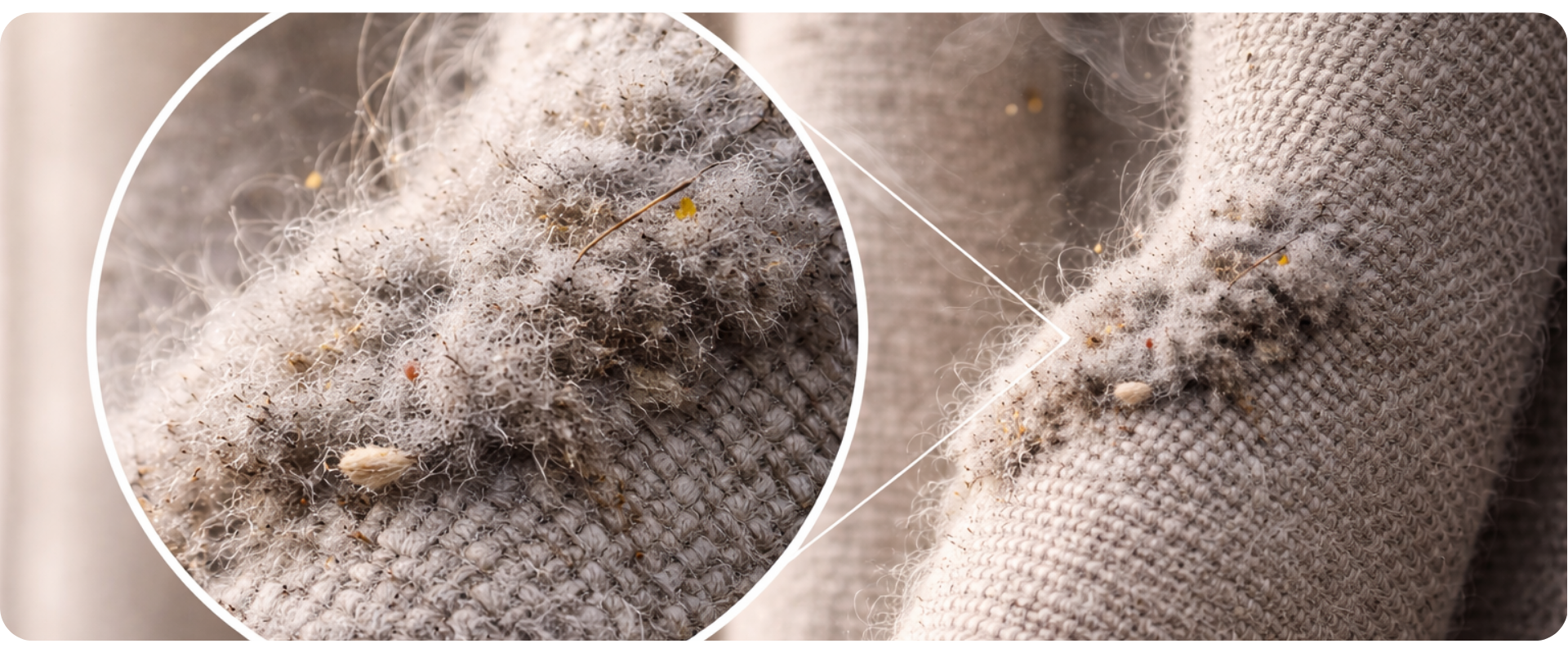 acumulación polvo en cortina